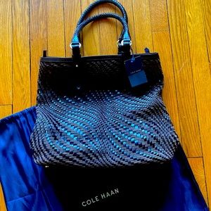 Brand new chocolate and suede Genevieve tote from Cole Haan